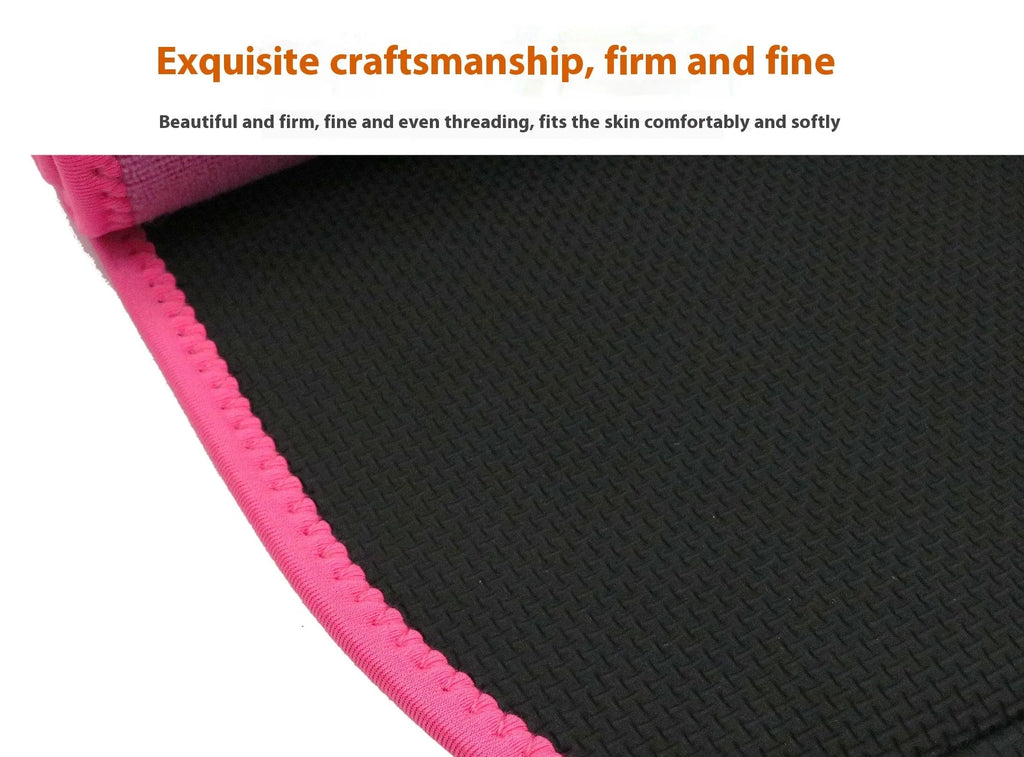 Neoprene lumbar support fitness belt in black, blue, or pink colours for waist protection.