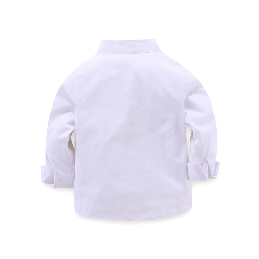 Plain blue boys' formal suit for children aged eight and over, in European-American style.