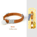A small, elastic monochrome dog collar in sky blue with a plastic buckle, laid flat.