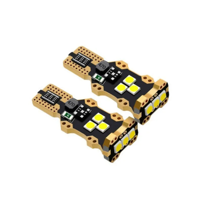 T15 automotive reverse light bulb with white PVC construction