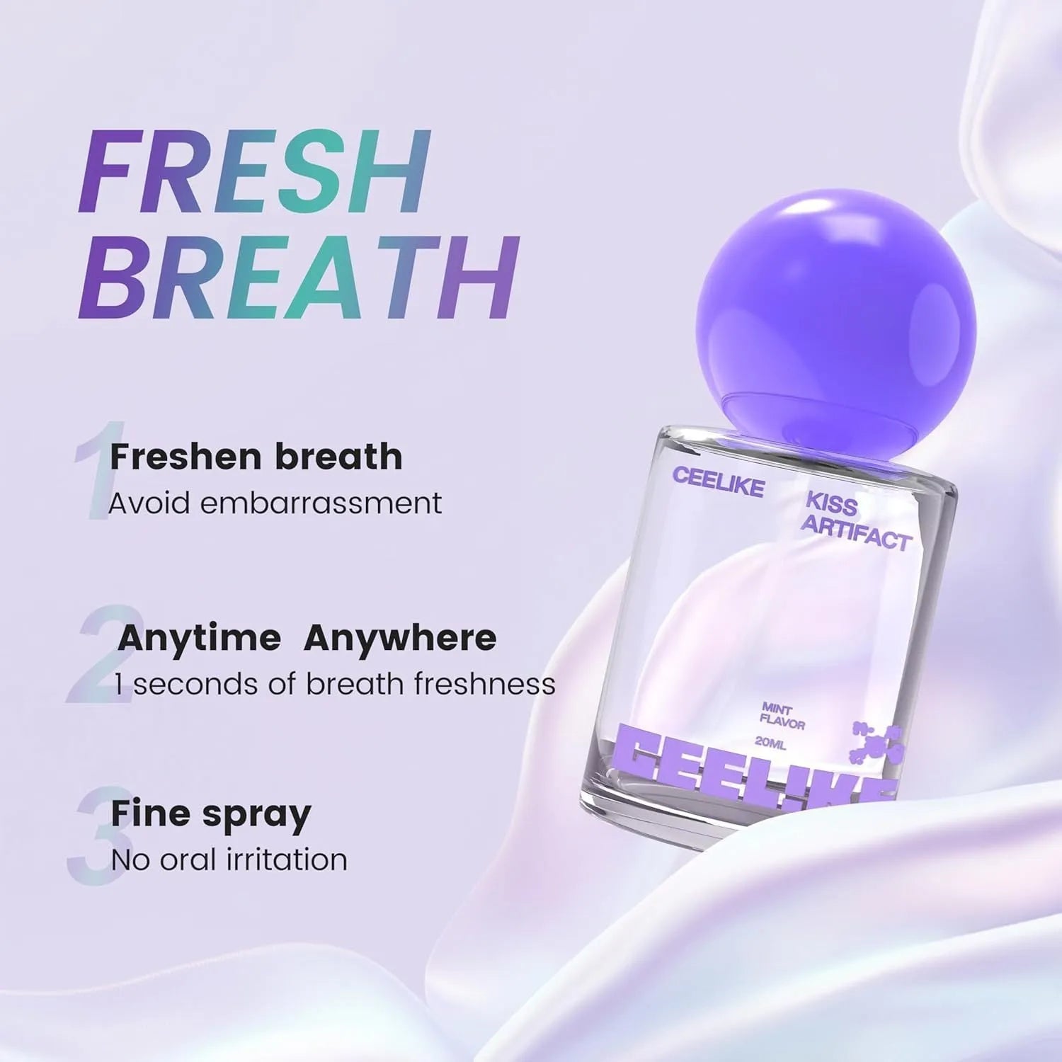 20ml portable probiotics oral spray bottle for hydrating mouth care