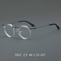Retro round metal optical glasses New Glasses 5812 in Bright Black with AC lenses