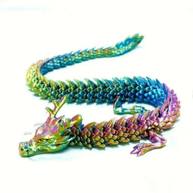 30 cm long 3D printed Chinese dragon car decoration ornament in plastic with hanging attachment