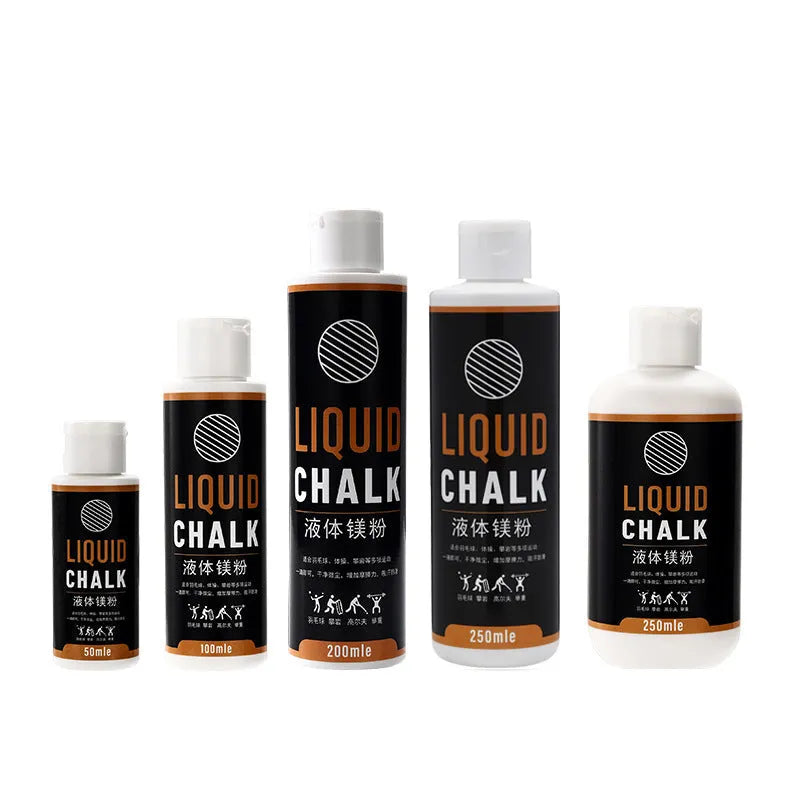 Hook bottle of magnesium carbonate anti-slip powder for rock climbing and sports.