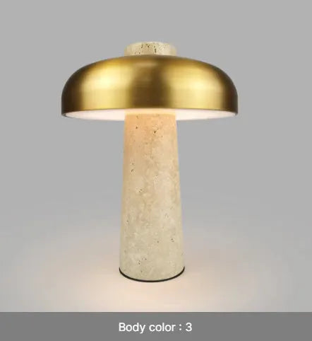 Alloy metal LED desk lamp with touch dimmer switch and Type-C charging port.