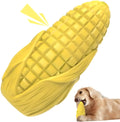 Corn stick shaped dog chew toy for medium large breeds with teeth cleaning grooves
