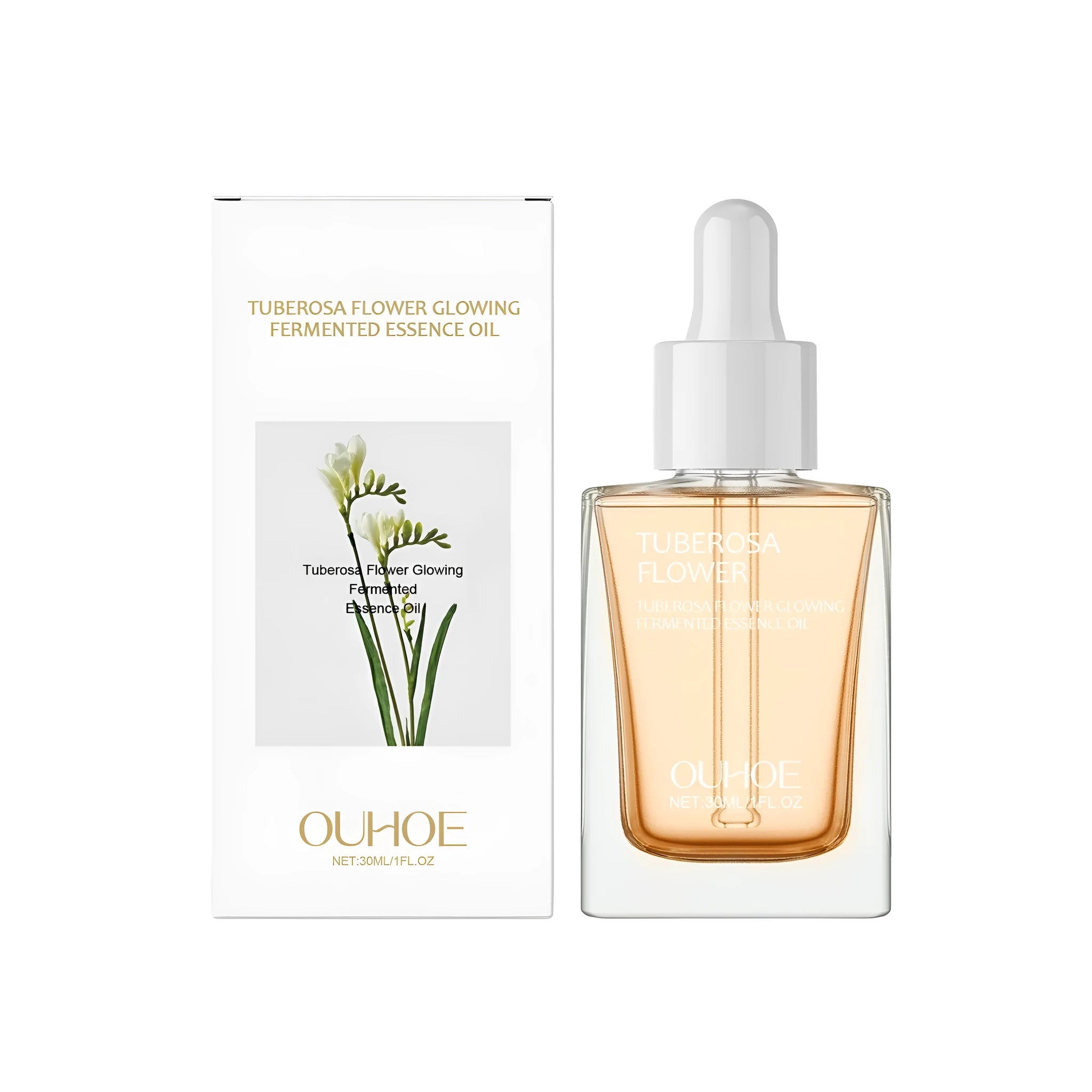 30ml bottle of brightening and firming facial oil with dropper.