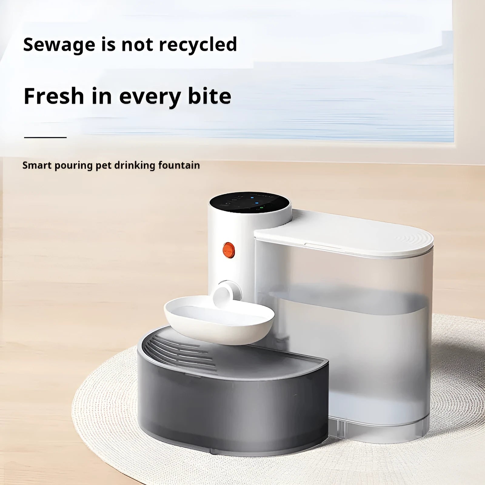 Dump Cat Water Fountain rechargeable automatic water feeder with 3L tank for cats and small dogs