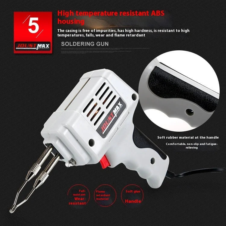 100W internal thermal handheld soldering gun with iron head and simple toolbox set