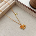 Copper horse pendant necklace for women with electroplated finish and regular chain