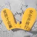 Rabbit Glow Ears decorative ornament with Velcro base for attachment to a helmet.