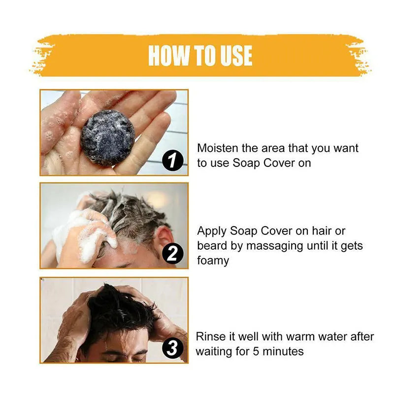 Polygonum Multiflorum handmade shampoo soap bar for cleansing and nourishing hair care, standard size, single bar