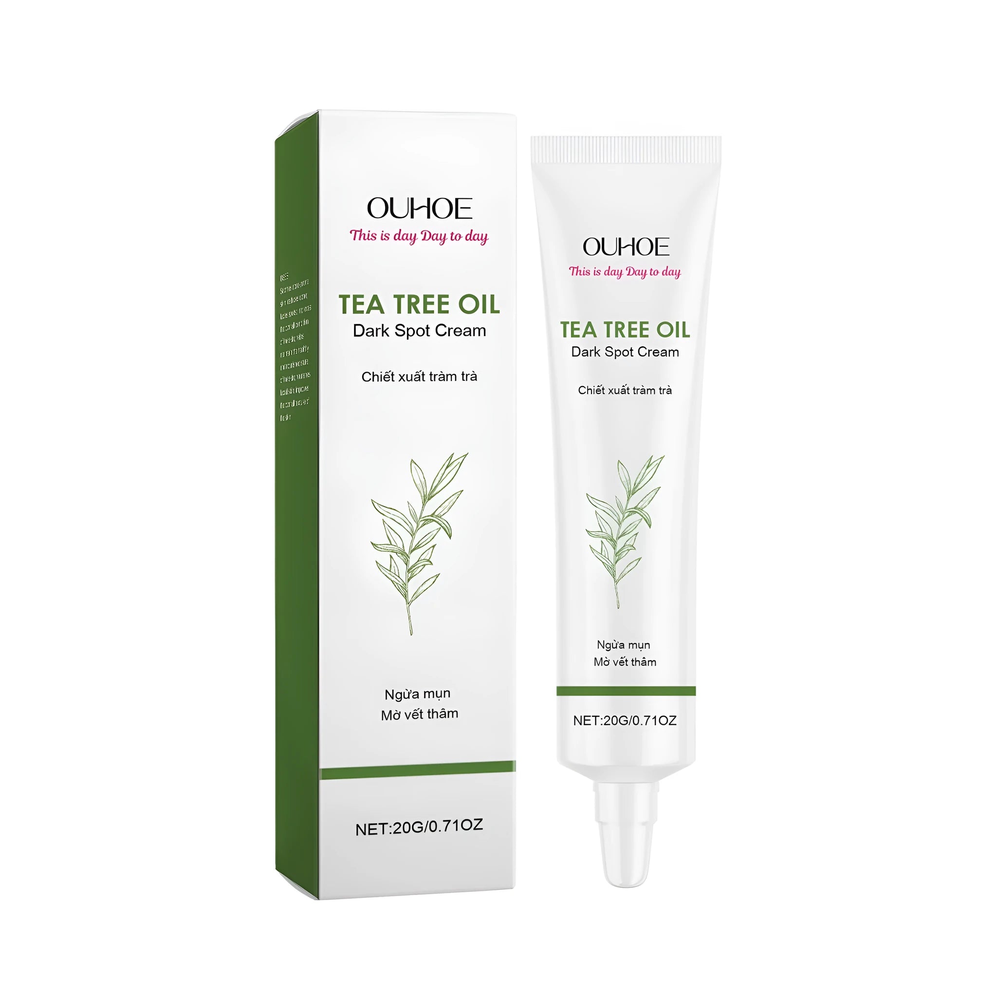 20g tube of facial care cream with tea tree oil and nicotinamide formula