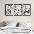 Three iron wall decorations in modern simplicity style for bedroom and living room