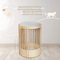 Solid wood cat climbing frame with pet bed in short 40x60cm size simple style