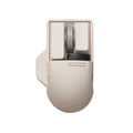 Xiaoqiao wireless mouse in tofu colour showing seven-button layout and Type-C charging port.