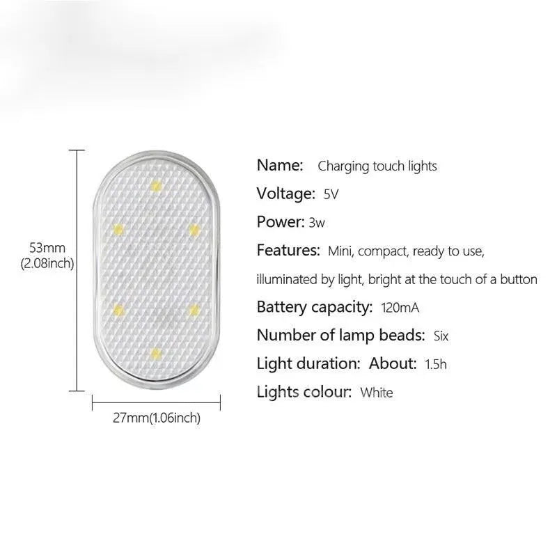 Touch control LED car interior atmosphere lighting unit with multiple colour options