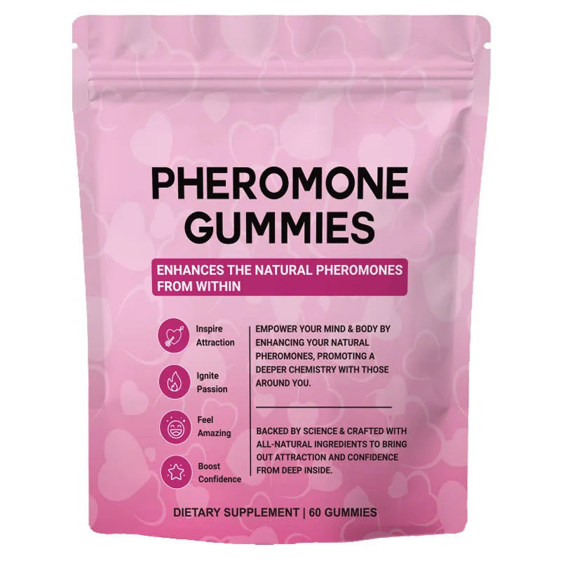 60 edible pheromone gummy tablets for ant and roach control in sealed packaging
