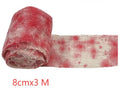 Halloween bloody horror dyed gauze bandage in red or white colour, 8cm width polyester material