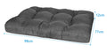 Thick gray polyester kennel nest dog bed for large dogs, 98x77x12cm, on floor