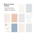 Pack of 50 retro-style decorative note papers with dessert-themed designs in ten colours.