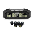 Solar external tyre pressure monitor with colour screen and six sensors for trucks