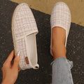 Men's rope bottom fisherman shoes in canvas with round toe and flat heel design