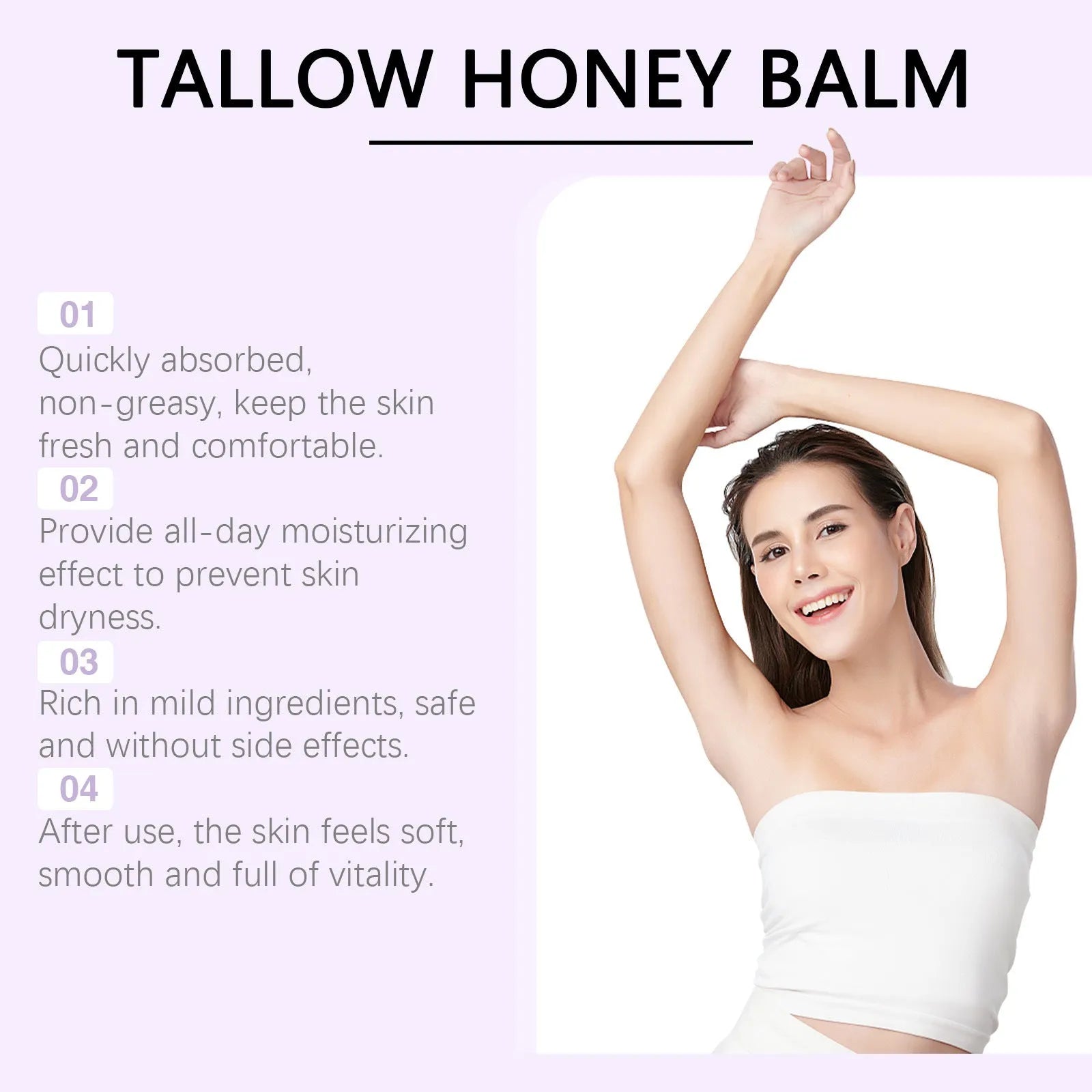 57g tallow honey skin repair moisturising cream jar for dry skin hydration