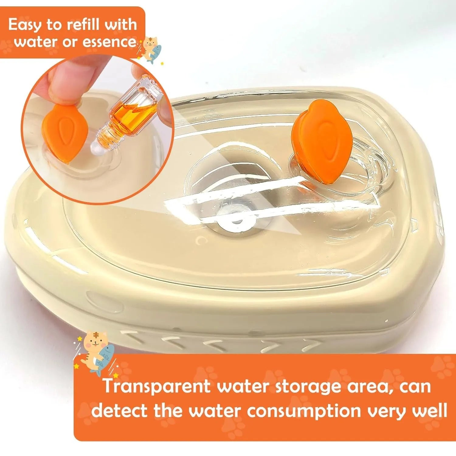 Yellow rechargeable cat steam brush with silicone teeth, water tank, and UV lamp for pet grooming.