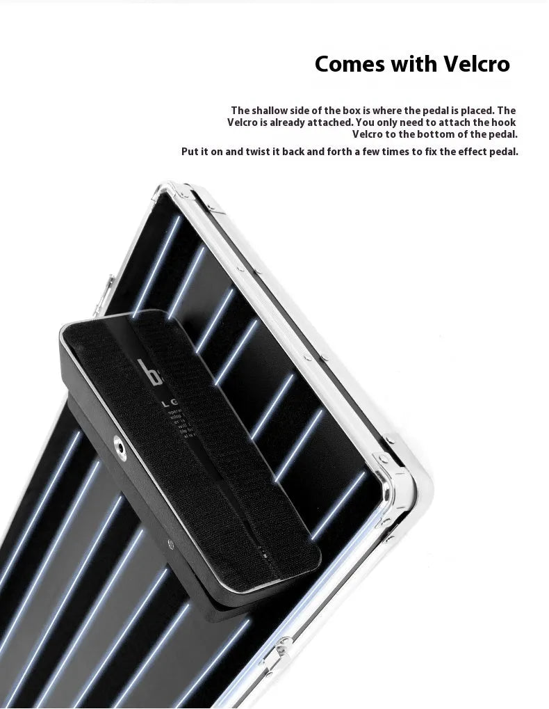 T-EC8 trumpet style guitar effects pedalboard flight case for multi-effect processor protection
