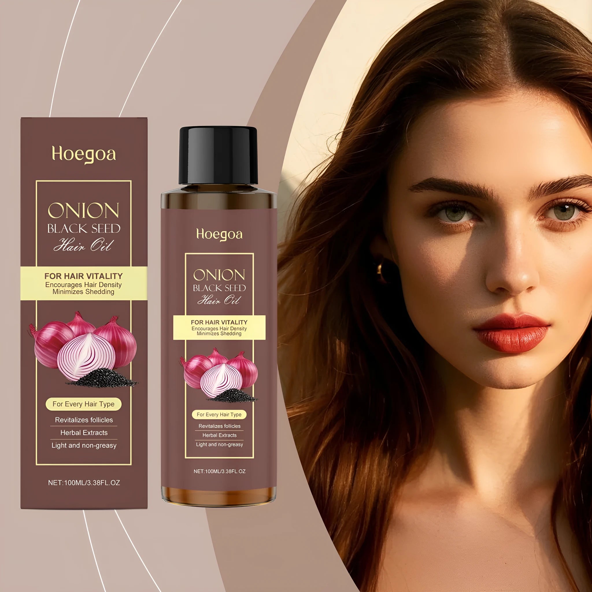 100ml hair care essential oil bottle with accessories for nourishing and moisturising dry hair