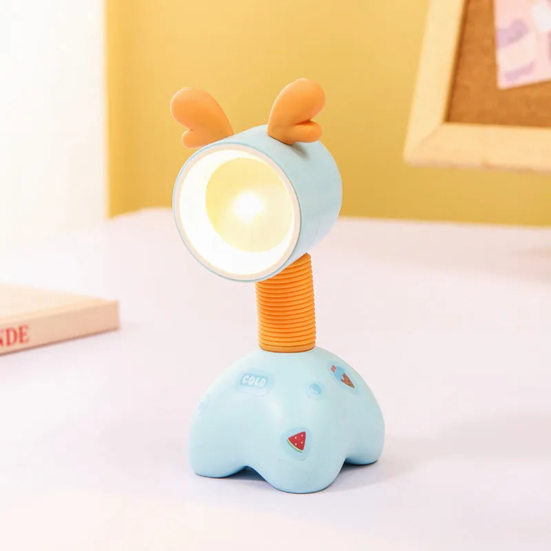 DIY magnetic cartoon desk night light with adjustable lighting in 10.5cm plastic housing