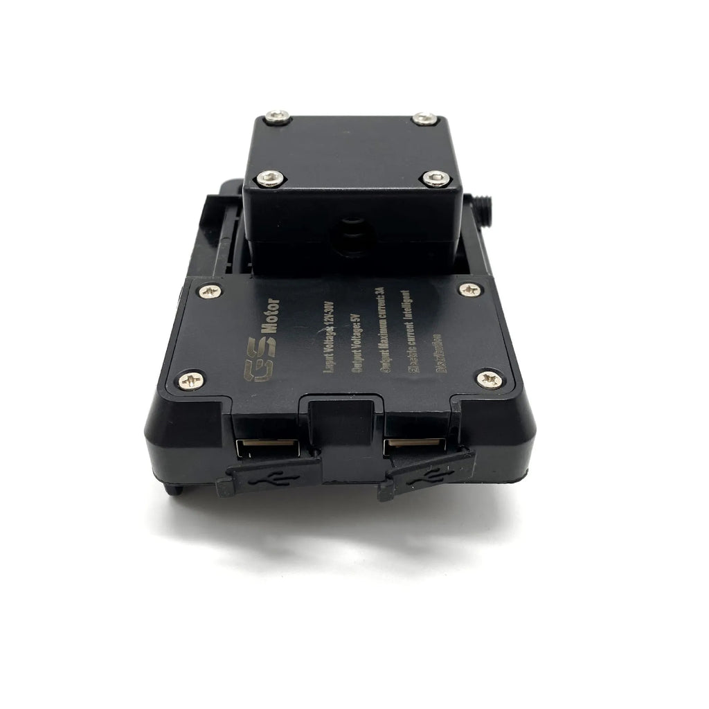 Black ABS plastic motorcycle navigation bracket for BMW R1200GS and R1250GS models