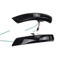 Ford Focus and Mondeo rearview mirror waterfall flow light accessory in yellow or yellow/blue two-tone colours
