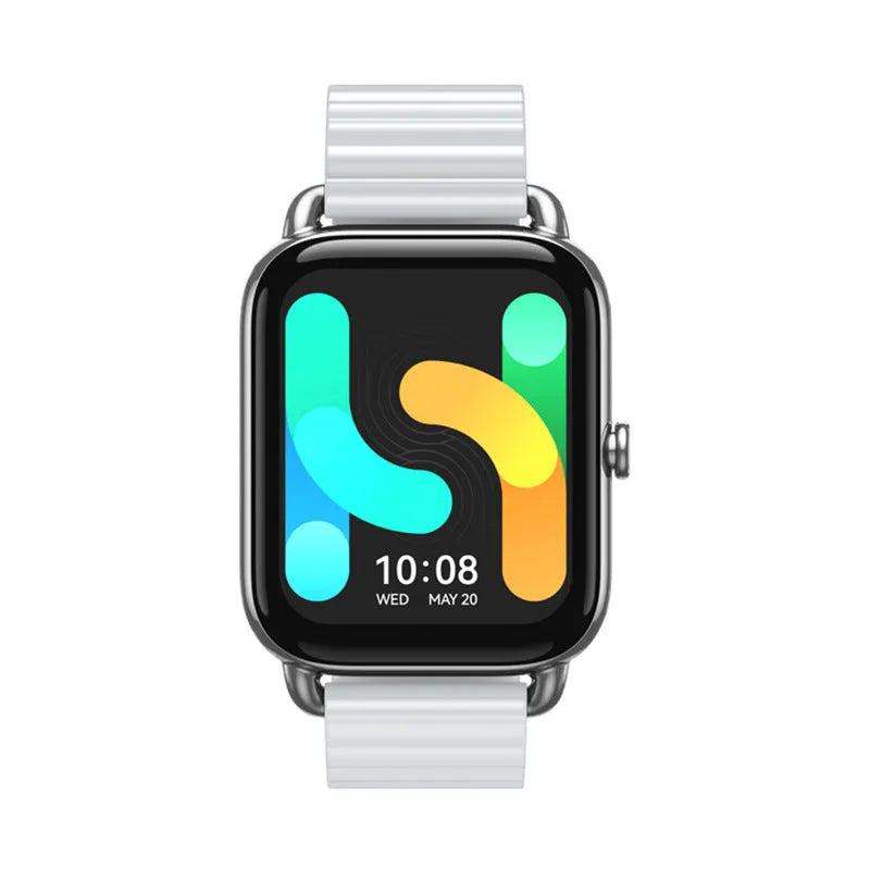 HAYLOU LS11 smart sports watch with AMOLED display shown on wrist in black colour