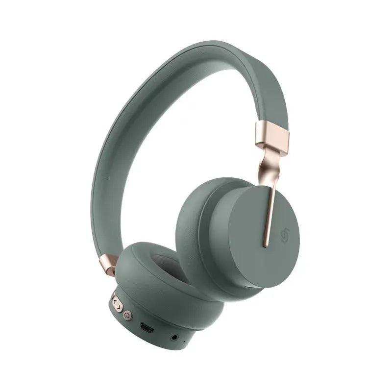 A solid colour Bluetooth headset shown in one of five colours: black, blue, green, red, or white.