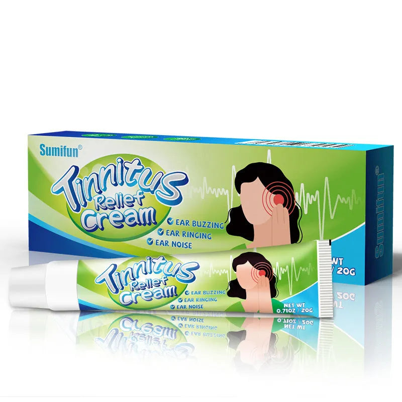 White and red box of Ear Kang Cream 20g external ointment for ear pain and tinnitus relief