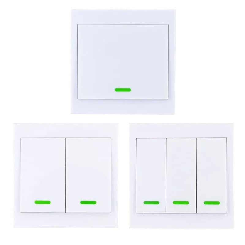 86 type wireless remote controller with fireproof ABS shell and 12V battery for home lamp and access control