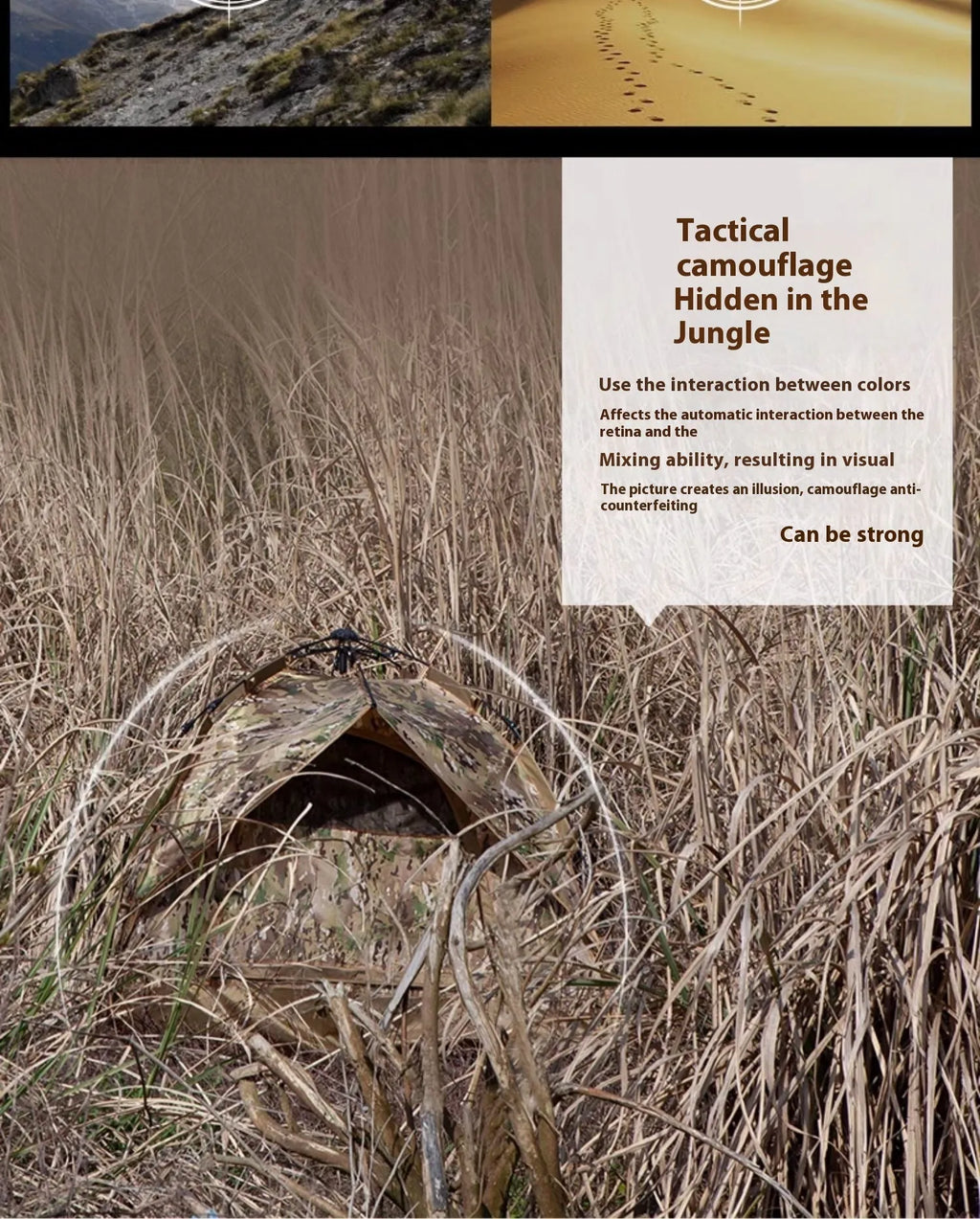 Single person soldier tent in camouflage design for outdoor camping