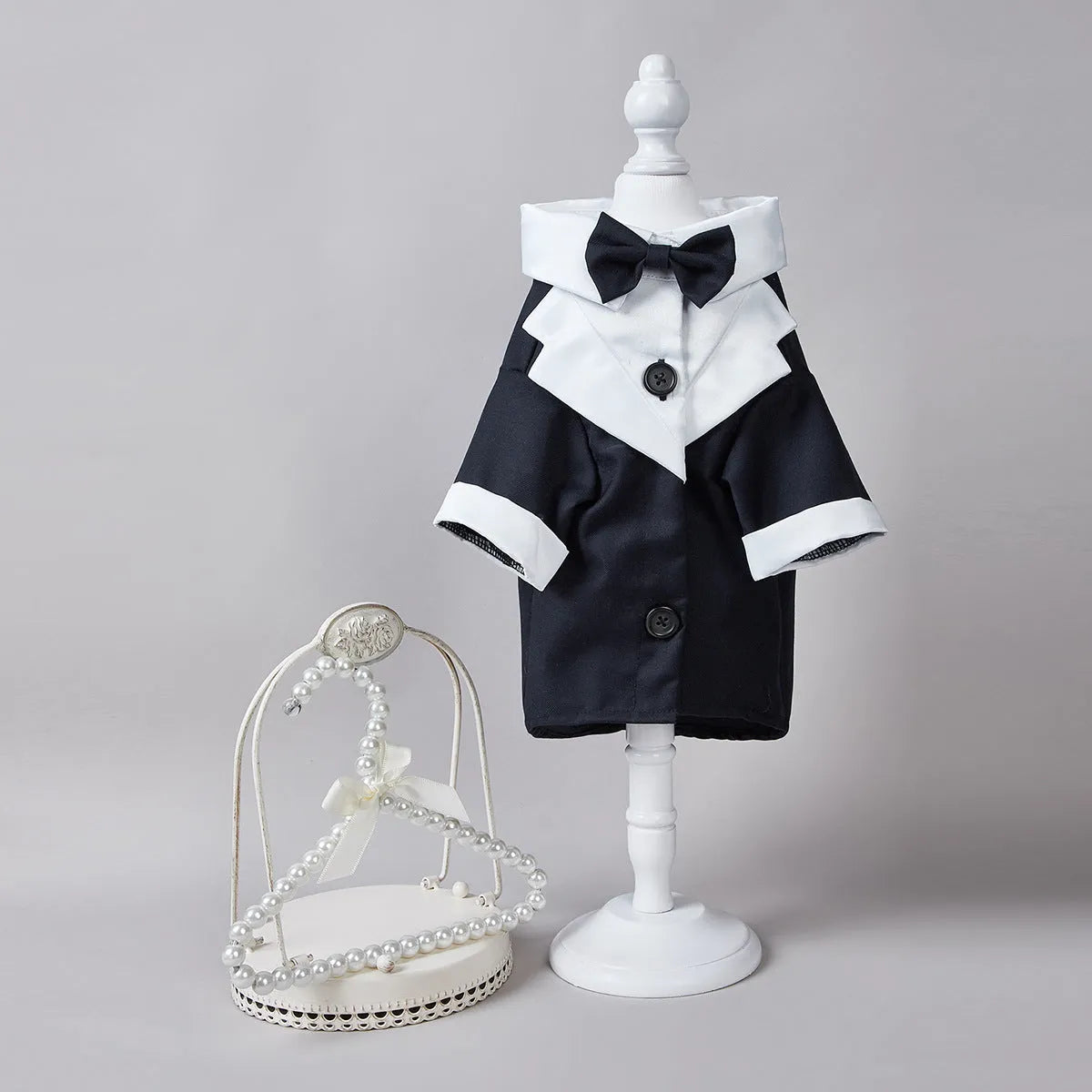 Chinese style four-legged wedding suit for dogs in polyester fabric