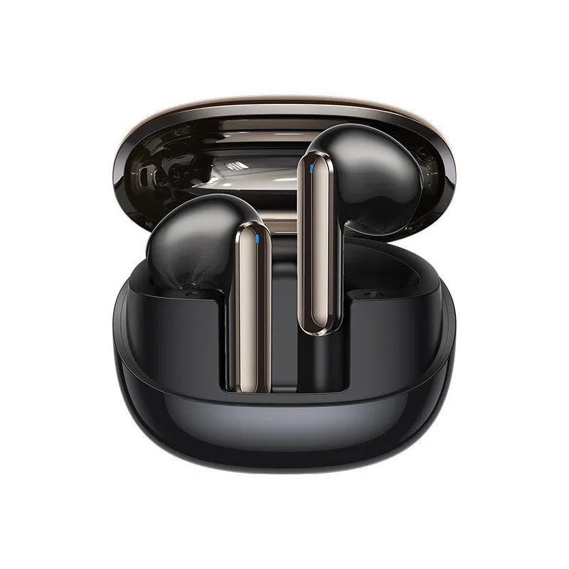 Wireless compact mini Bluetooth headset in pearl white with charging case