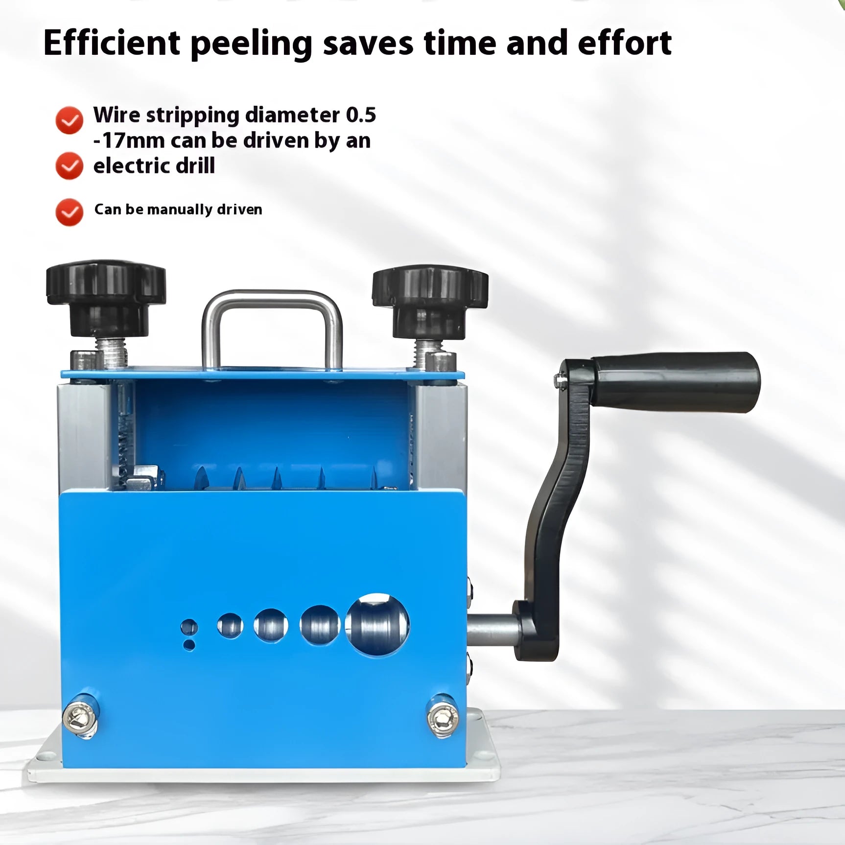 SD-017 manual wire stripping machine with metal body and adjustable blade for 0.5-17mm cables