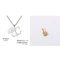 Stainless steel cross chain necklace with a pendant in gold or silver electroplated finish.