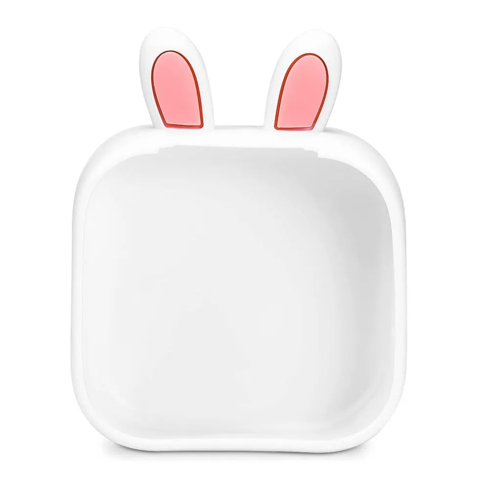 Mini portable USB printer with rabbit ear protective case and non-adhesive paper roll