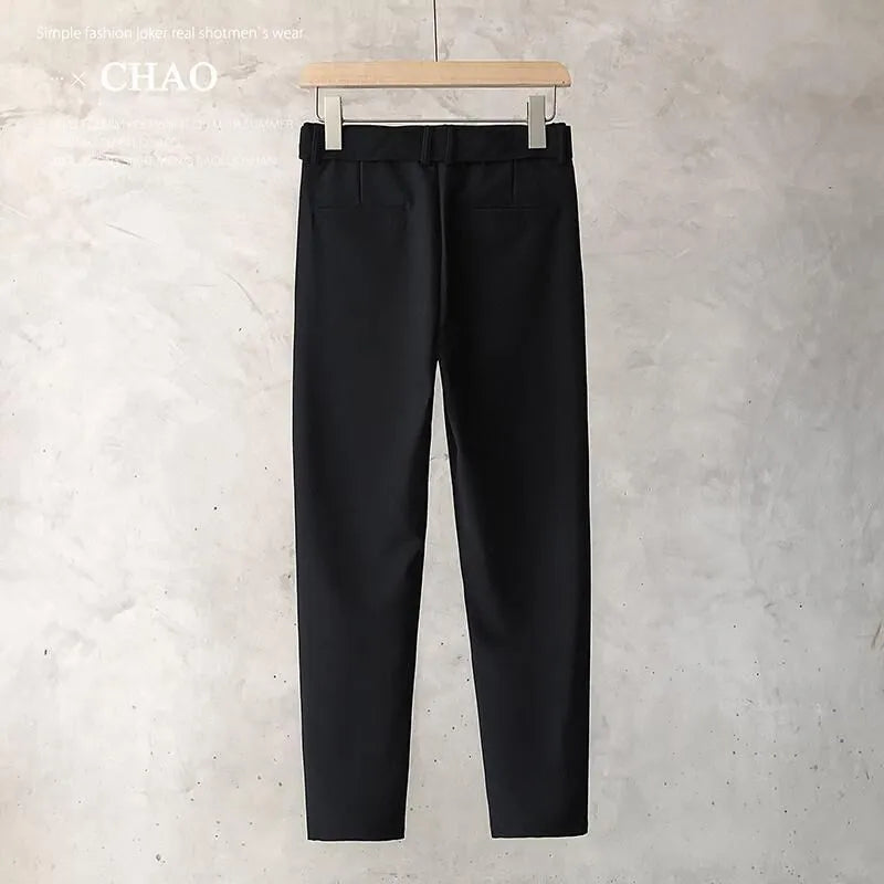 Boys slim straight wool blend trousers in neutral colours with tapered leg design