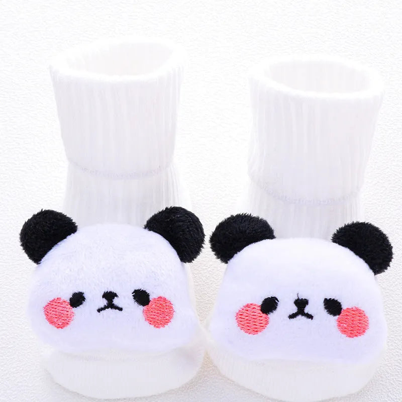 Cotton infant floor socks in multiple patterns with size options XS to M
