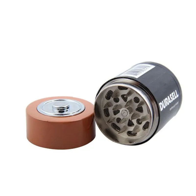 Black zinc alloy 55mm multifunctional grinder with keychain and multiple tool functions