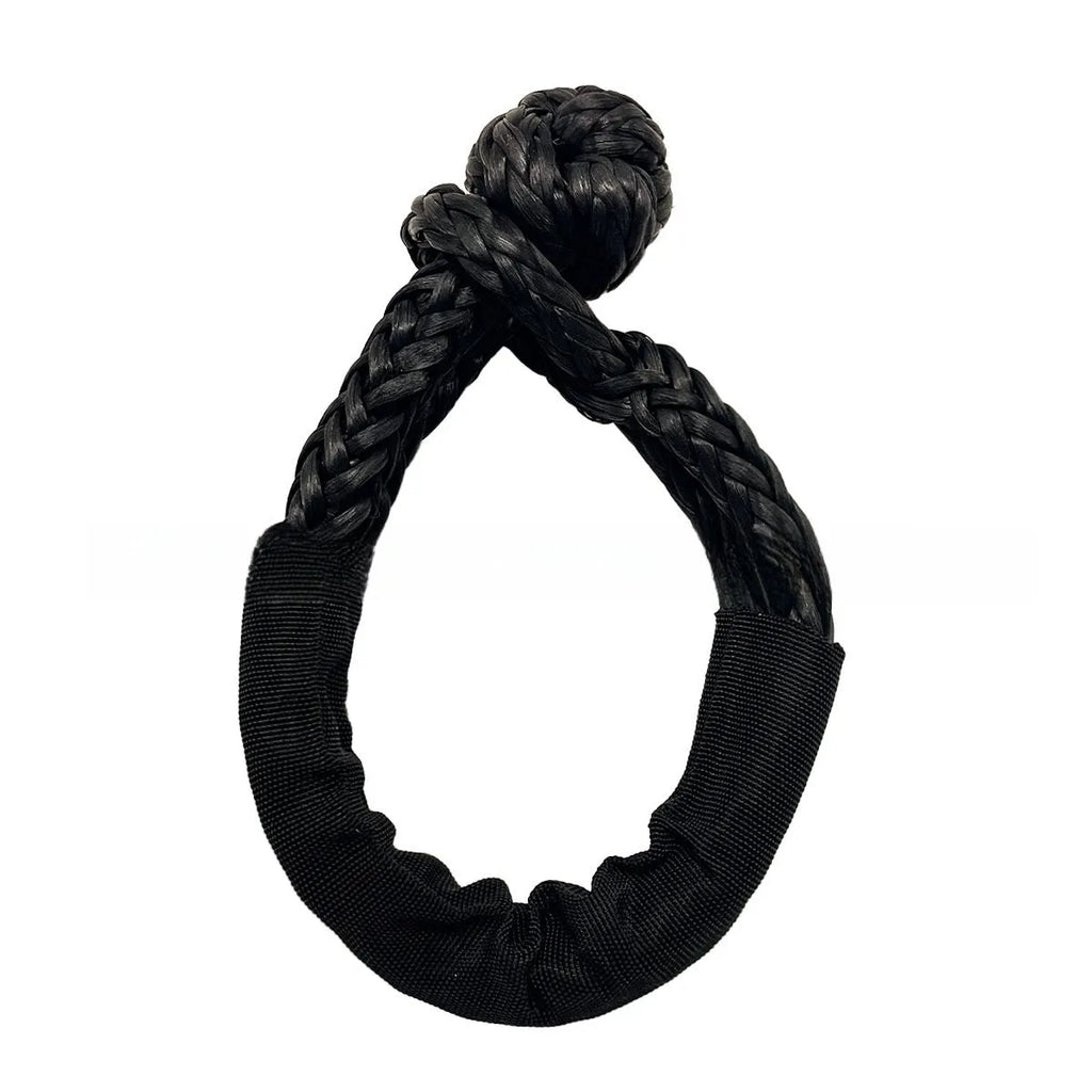 Polymer soft shackle trailer rope for vehicle recovery with 12mm diameter and 17-tonne load capacity