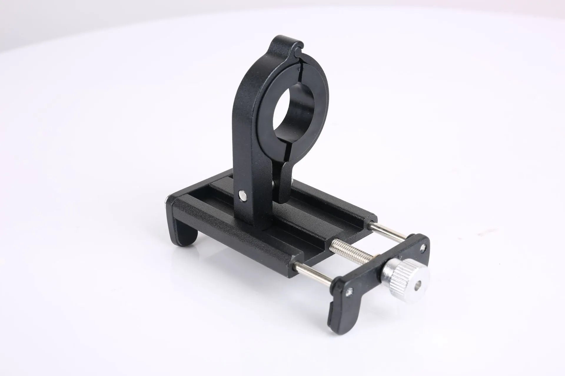 Aluminium alloy bicycle phone holder in black, red or titanium colour options