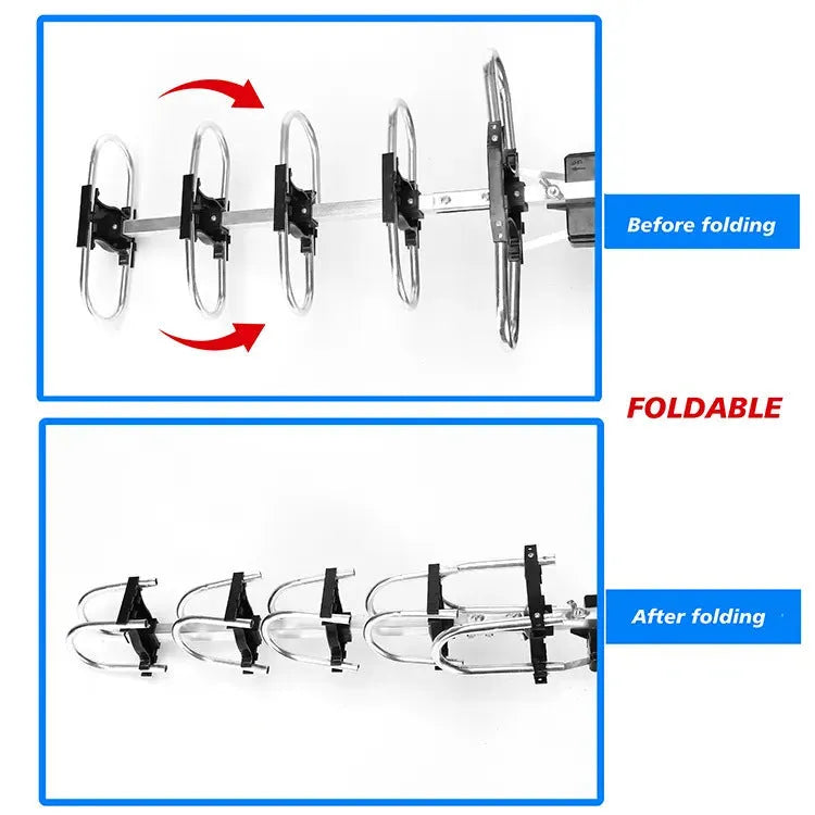 GR-1002 outdoor rotatable television antenna receiver with directional adjustment capability